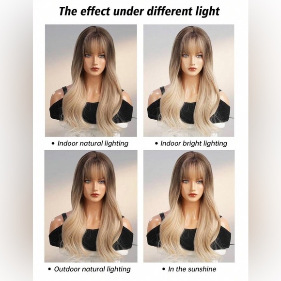 24 “dark roots  blonde balayage wig - Picture 15 of 16